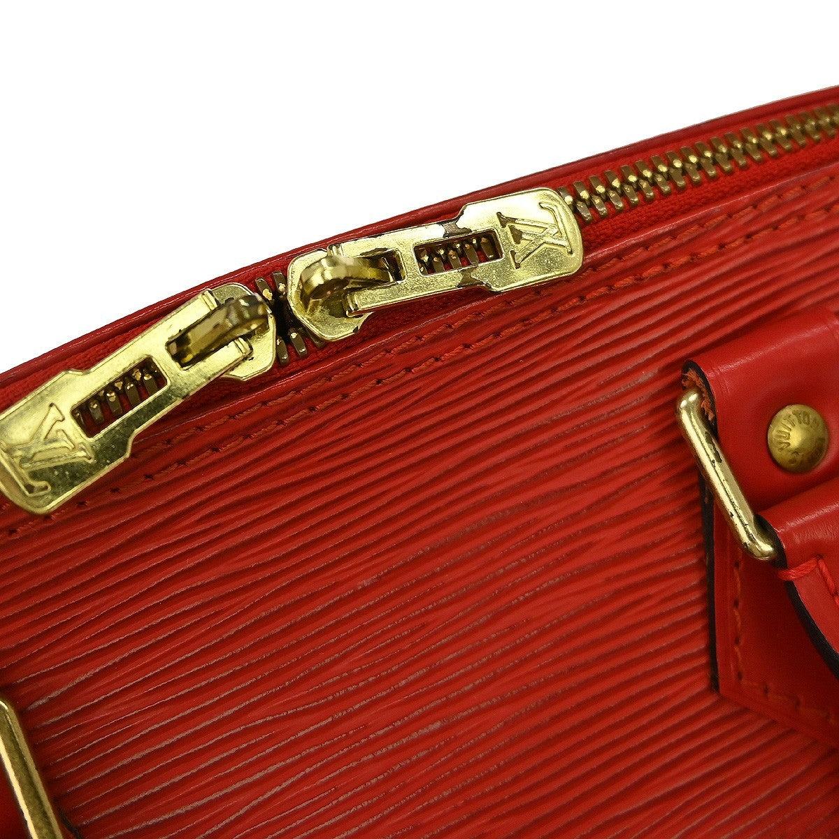 Louis Vuitton Vintage Alma Handbag Epi Leather, Red, Leather, Handbag