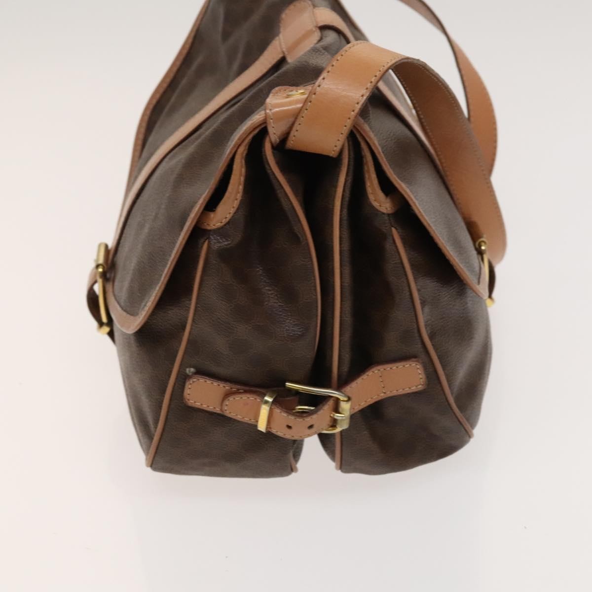 Celine Macadam Shoulder Bag PVC Leather, Brown, PVC + Canvas, Crossbody Bag