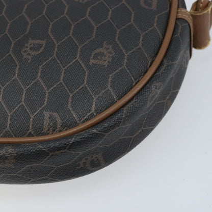 Christian Dior Vintage Honeycomb Shoulder Bag Canvas and Leather, BLACK, CANVAS, Shoulder bag