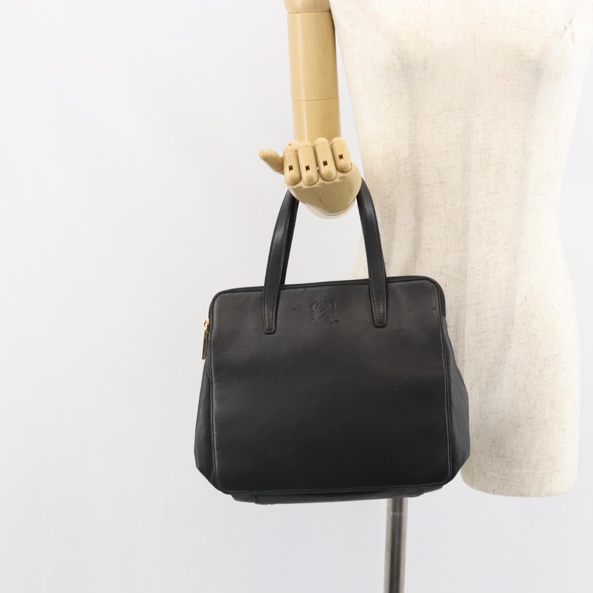 Loewe Vintage Handbag Leather, BLACK, LEATHER, Handbag