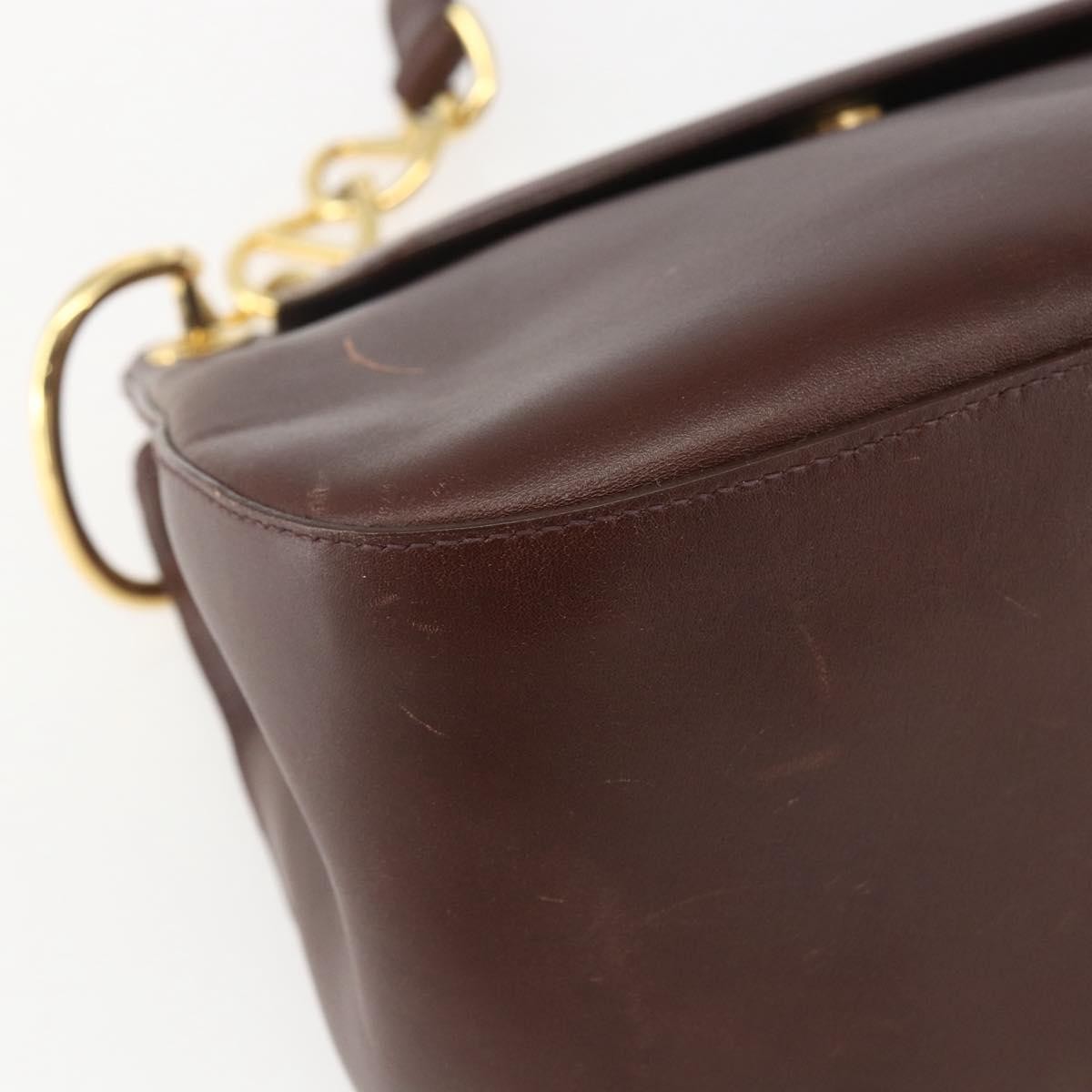 Prada Vintage Shoulder Bag Leather, BROWN, LEATHER, Shoulder bag