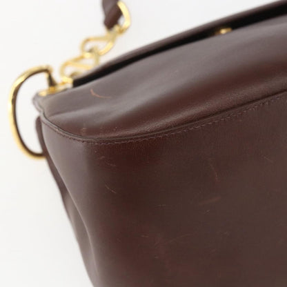 Prada Vintage Shoulder Bag Leather, BROWN, LEATHER, Shoulder bag