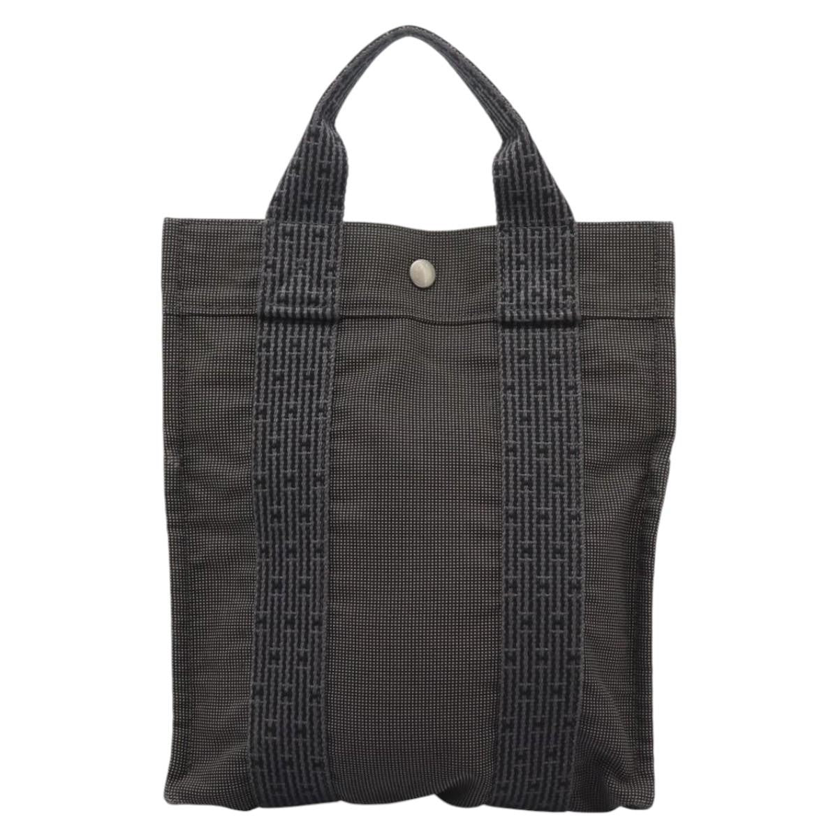 Hermes Herline Backpack Canvas, GRAY, CANVAS, Backpack