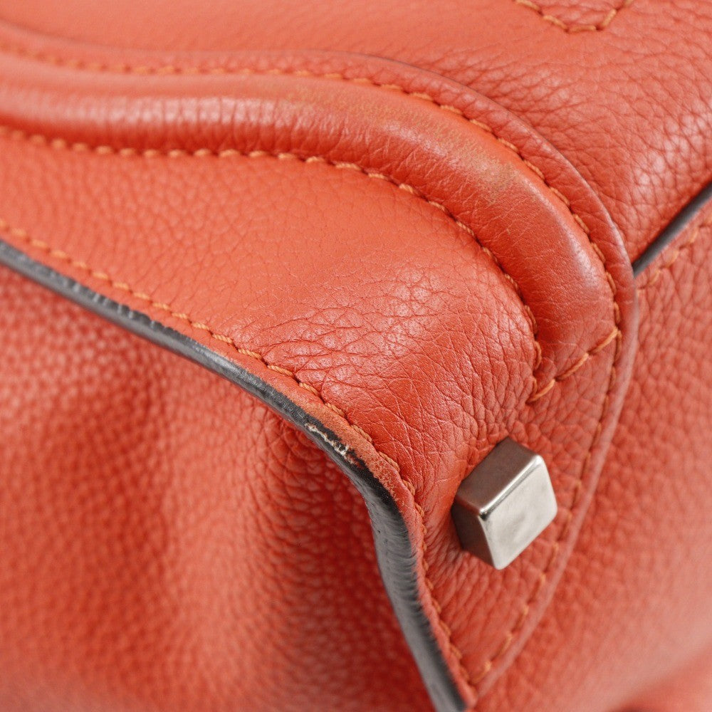 Celine Luggage Bag Grainy Leather, RED, LEATHER, Bag