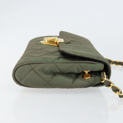 Prada Pushlock Chain Flap Bag Quilted Tessuto, KHAKI, NYLON, Shoulder bag