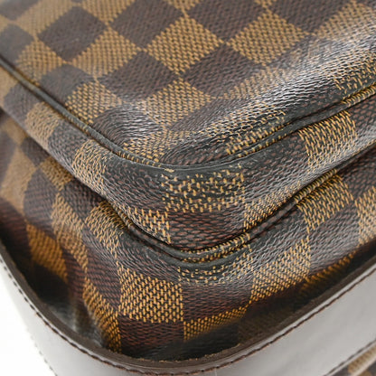 Louis Vuitton Naviglio Handbag Damier, Brown, Canvas, Shoulder Bag