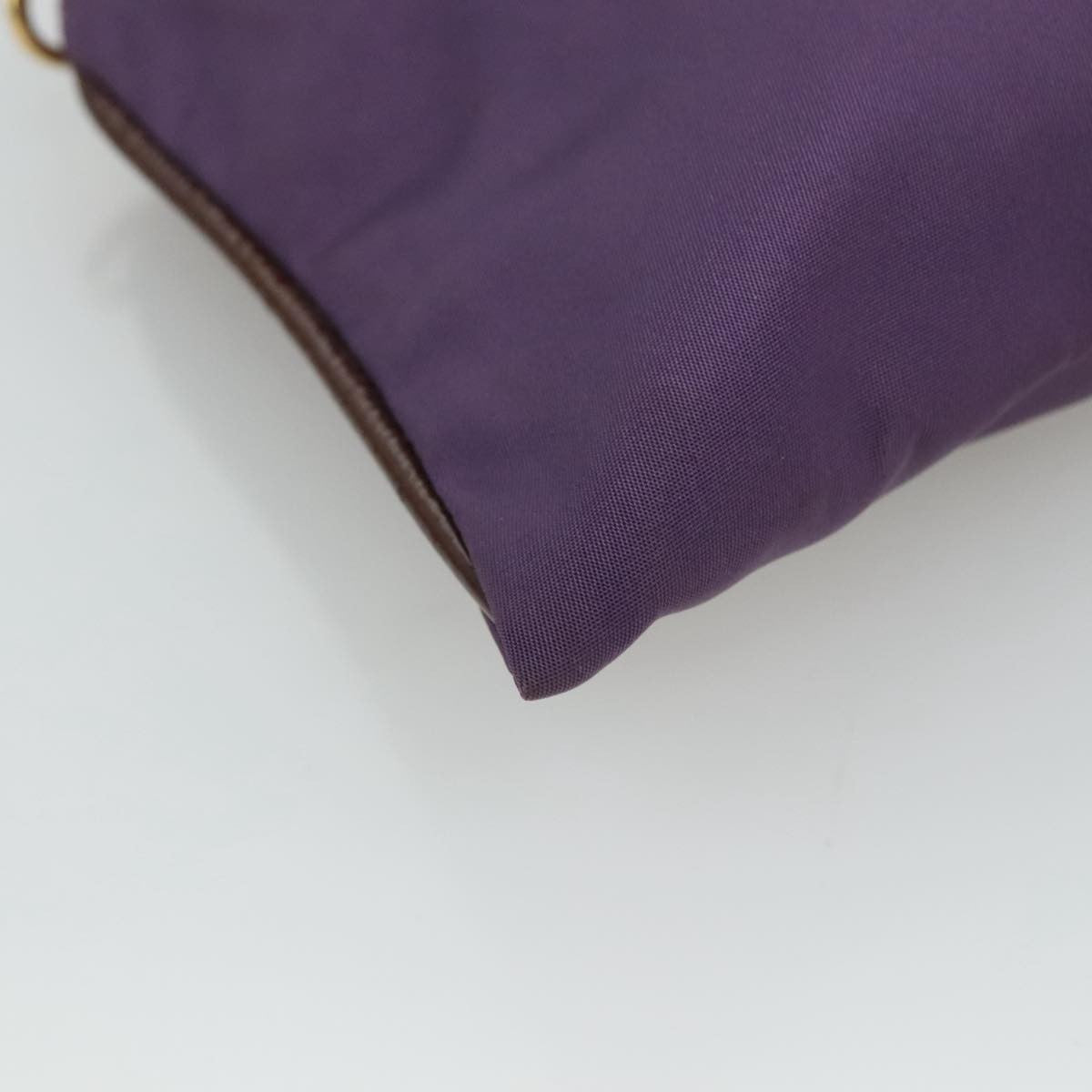 Prada Logo Zip Pouch Tessuto, PURPLE, NYLON, Clutche & pouche