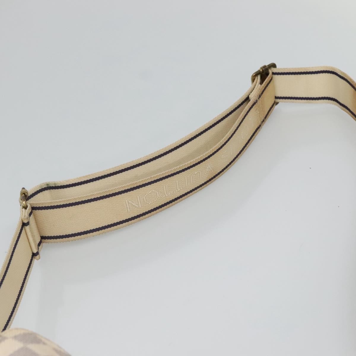 Louis Vuitton Naviglio Handbag Damier, WHITE, CANVAS, Shoulder bag