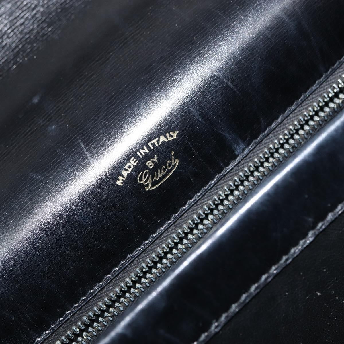 Gucci Vintage Handbag Leather, BLACK, LEATHER, Handbag