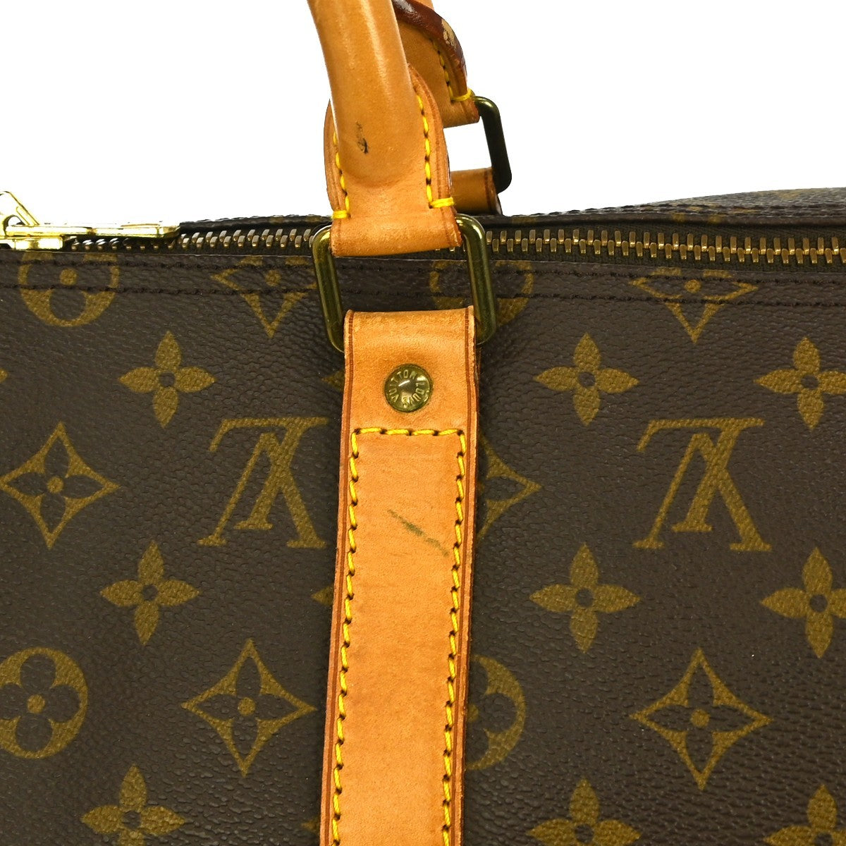 Louis Vuitton Keepall Bag Monogram Canvas, BROWN, CANVAS, Travel bag