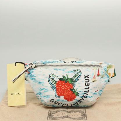 Gucci Merveilleux Belt Bag Printed Nylon, White, Nylon, Belt
