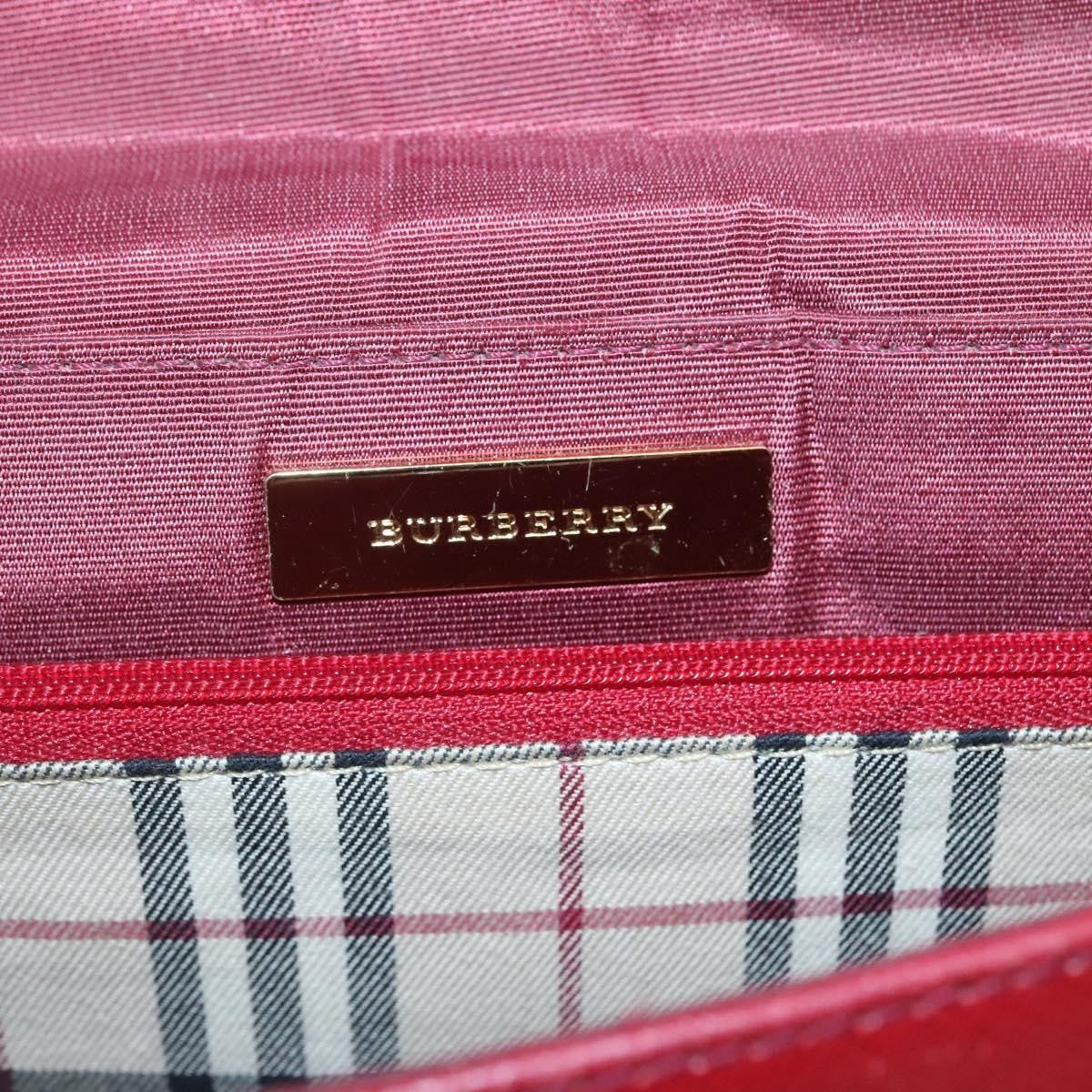Burberry Vintage Handbag Leather, RED, LEATHER, Handbag