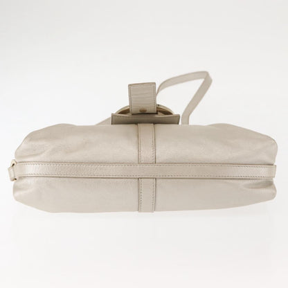 Bvlgari Chandra Flap Shoulder Bag Leather, Silver, Leather, Shoulder Bag
