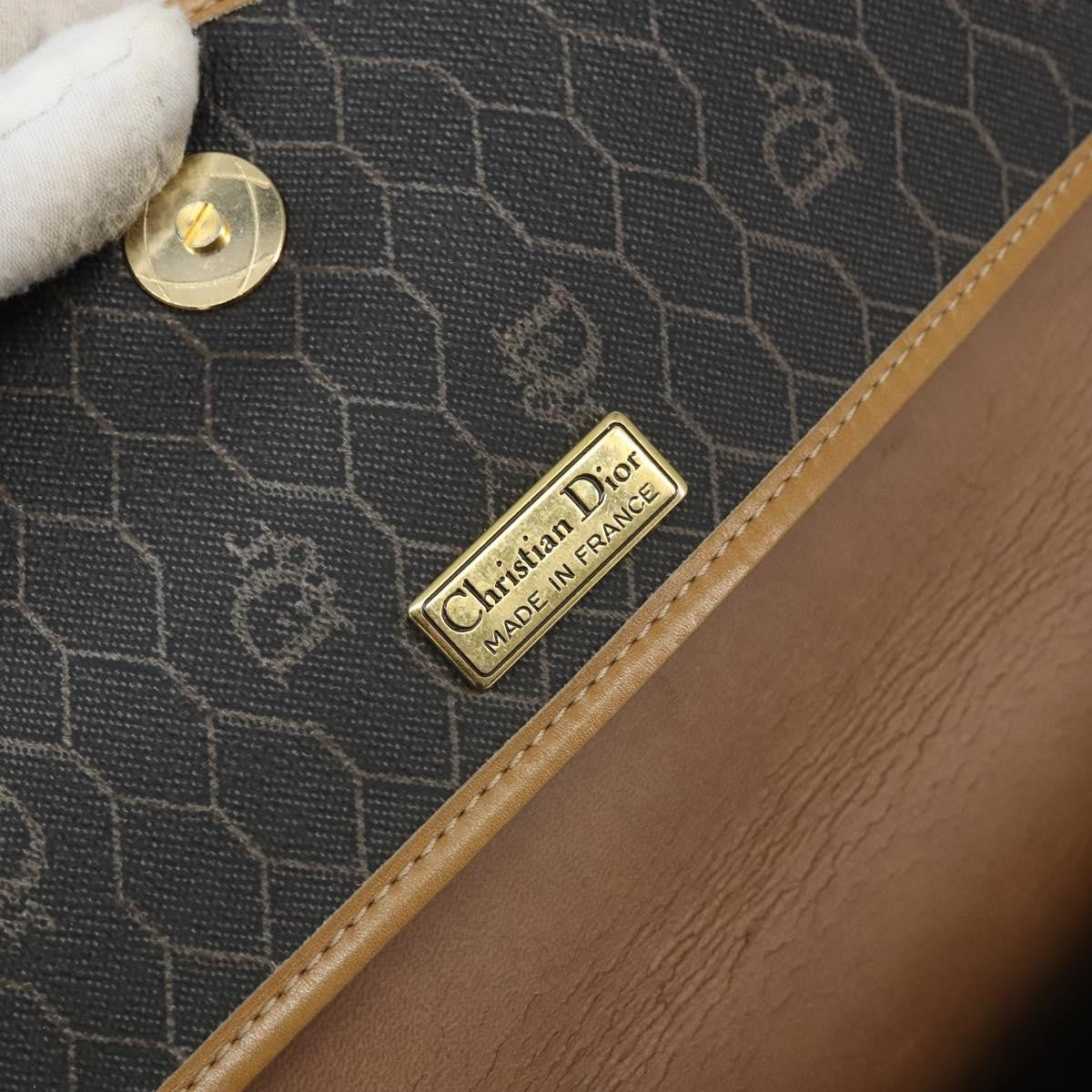 Christian Dior Vintage Honeycomb Shoulder Bag Canvas, BLACK, CANVAS, Shoulder bag