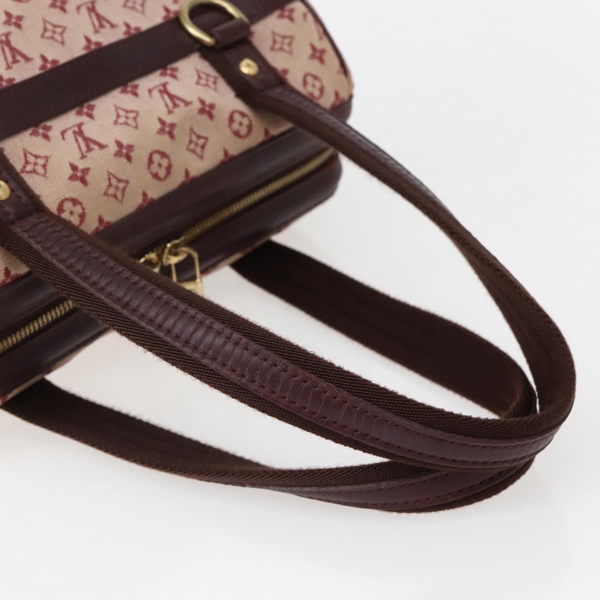 Louis Vuitton Josephine Handbag Mini Lin, RED, CANVAS, Handbag