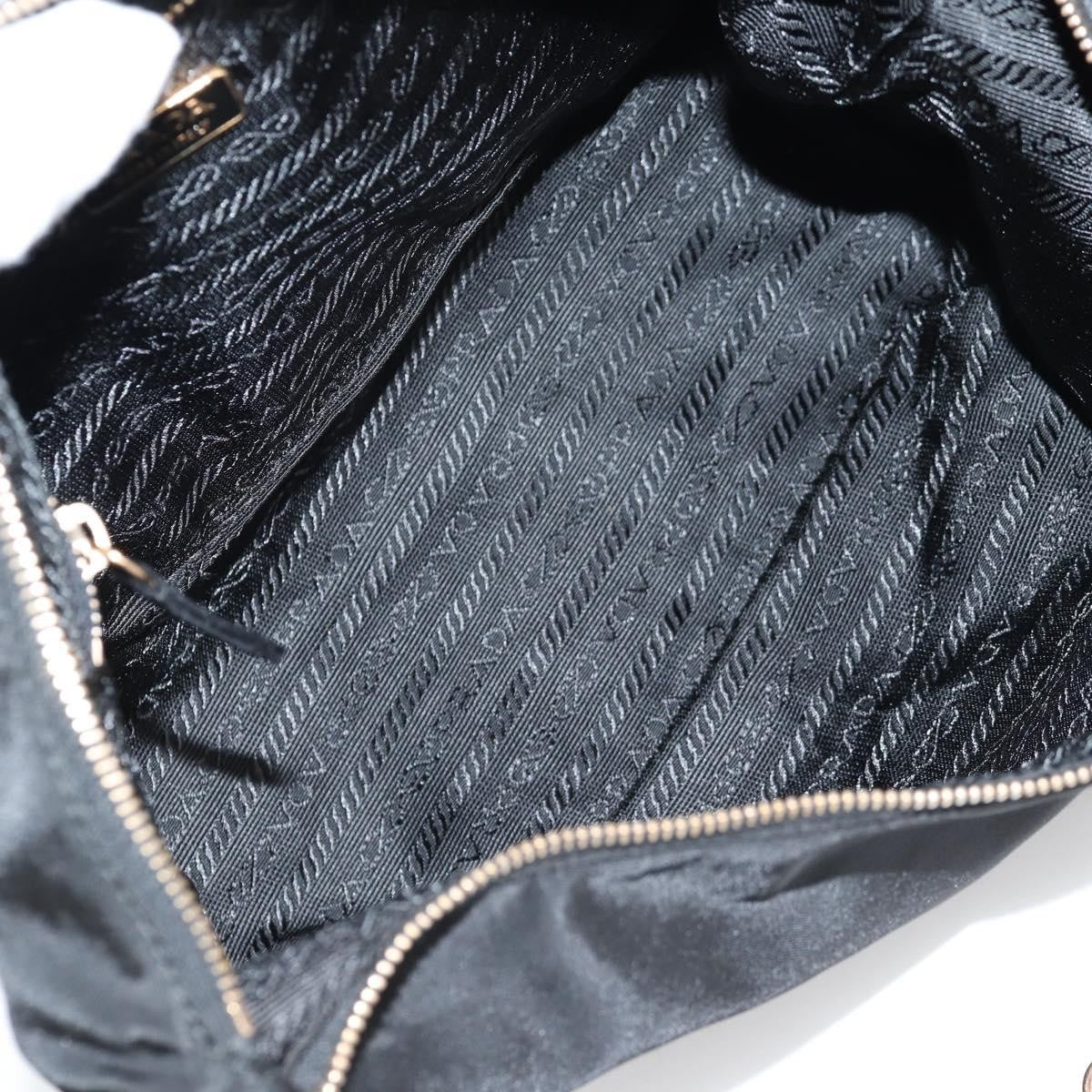 Prada Double Chain Hobo Nylon, BLACK, NYLON, Shoulder bag