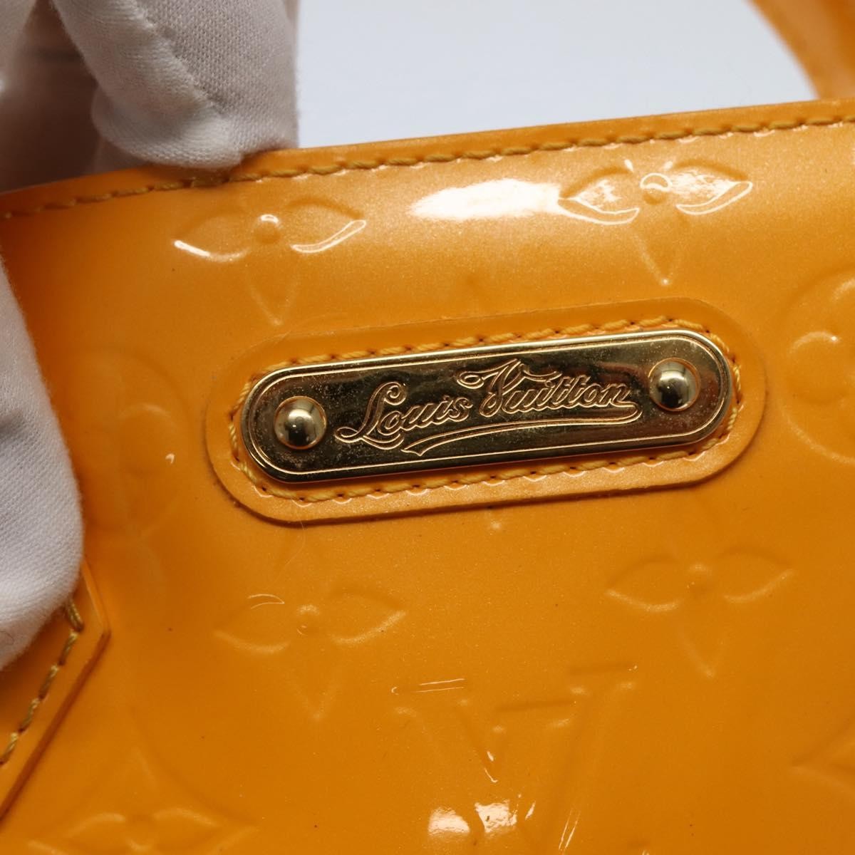 Louis Vuitton Wilshire Handbag Monogram Vernis, YELLOW, PATENT_LEATHER, Handbag