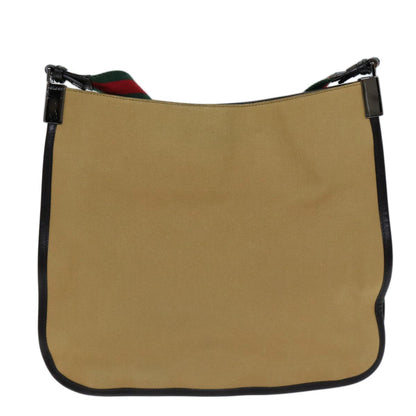 Gucci Vintage Shoulder Bag Canvas, BEIGE, CANVAS, Shoulder bag