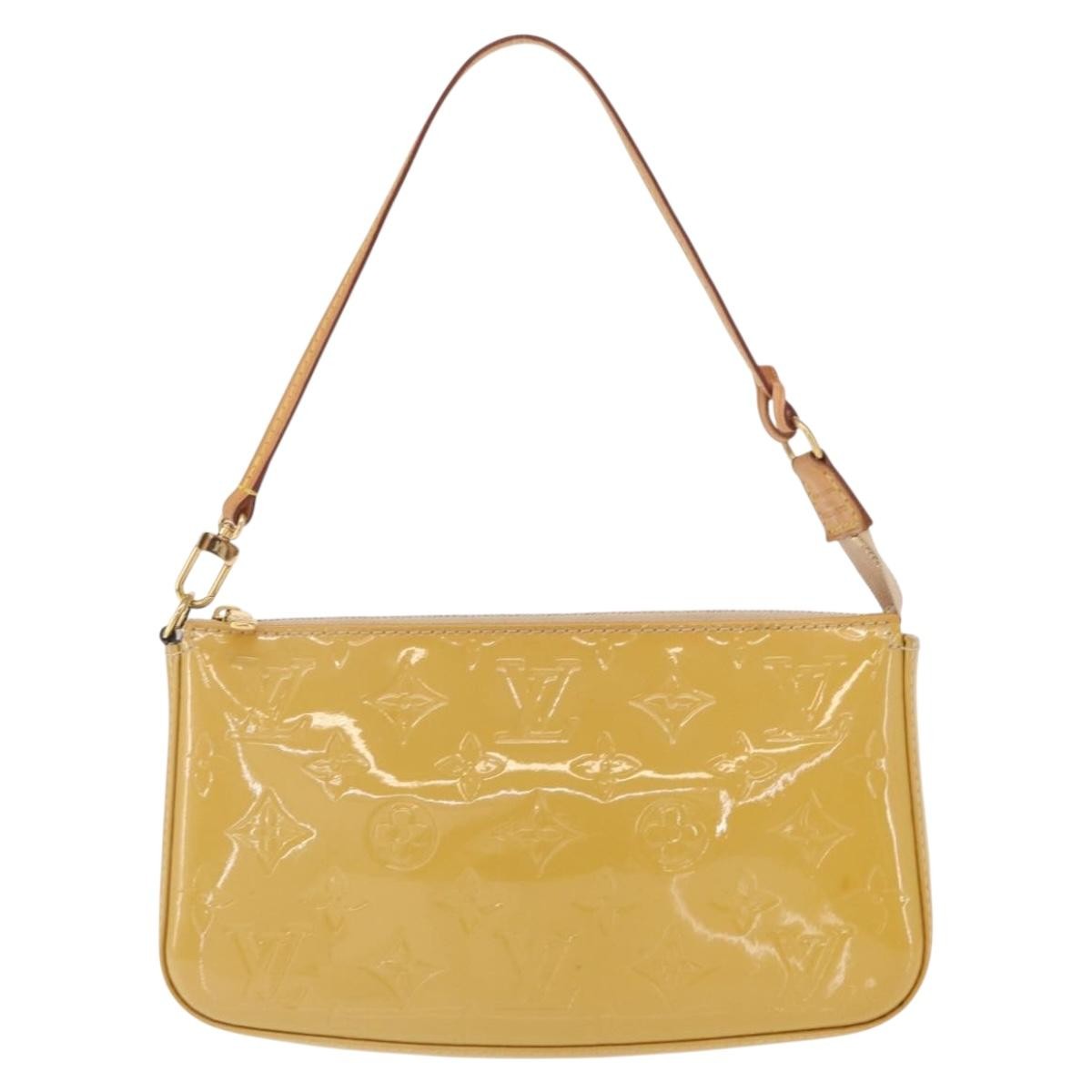 Louis Vuitton Pochette Accessoires NM Monogram Vernis, YELLOW, PATENT_LEATHER, Clutche & pouche