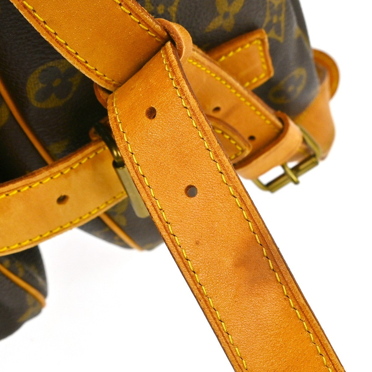 Louis Vuitton Saumur Handbag Monogram Canvas, Brown, Canvas, Shoulder Bag