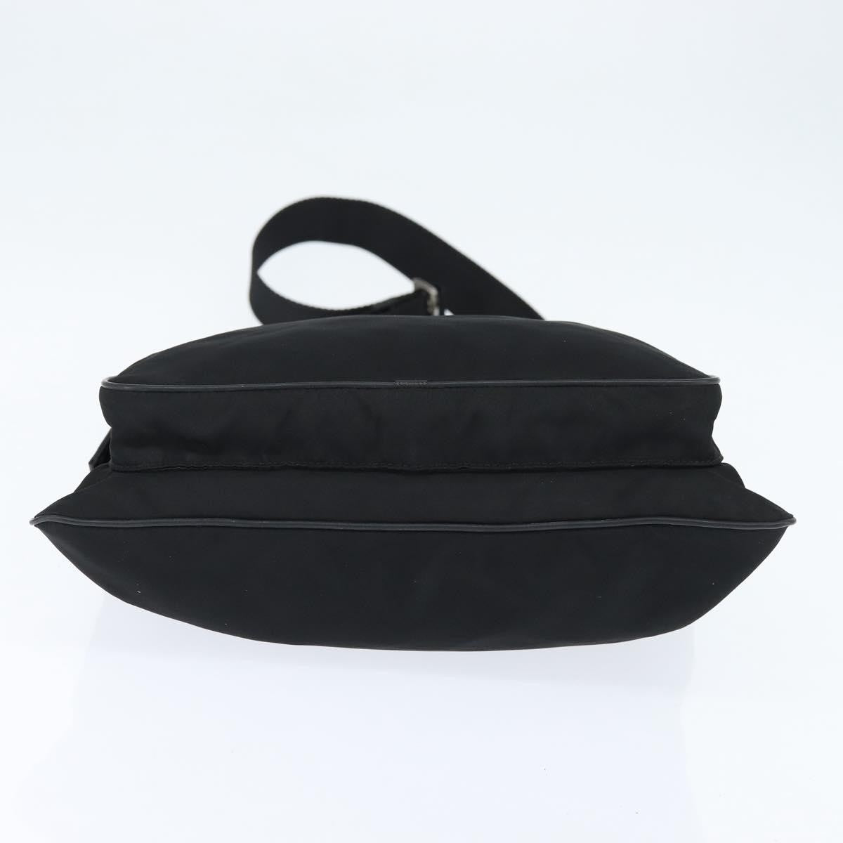 Prada Front Pocket Messenger Bag Tessuto, BLACK, NYLON, Shoulder bag