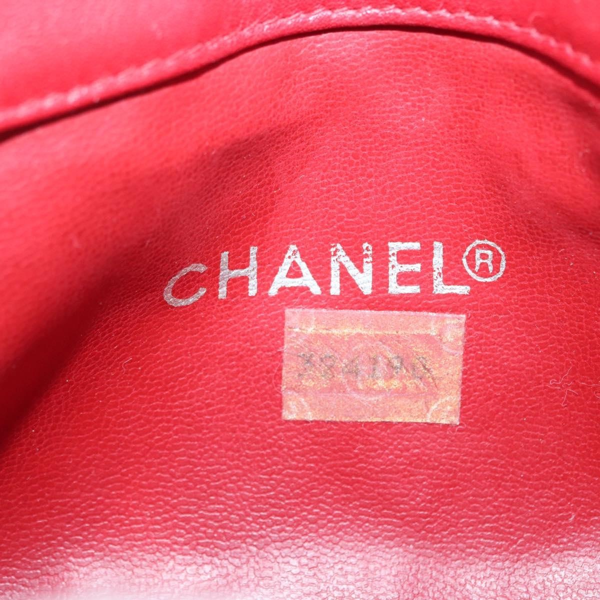 Chanel Vintage CC Flap Waist Bag Quilted Lambskin, Red, Leather, Clutch