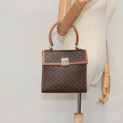 Celine Vintage Macadam Handbag Macadam, BROWN, CANVAS, Handbag