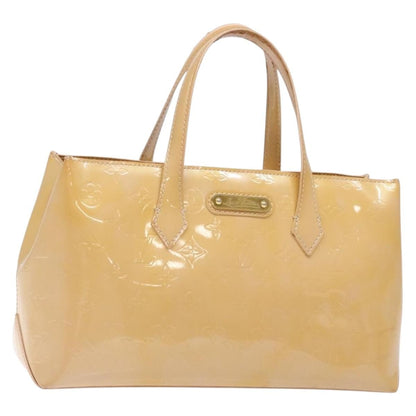 Louis Vuitton Wilshire Handbag Monogram Vernis, BEIGE, PATENT_LEATHER, Handbag