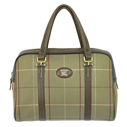 Burberry Nova check boston bag Canvas, KHAKI, CANVAS, Handbag