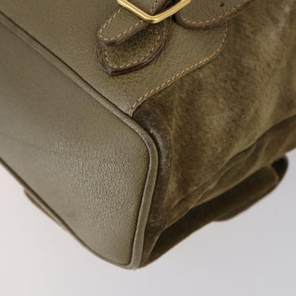 Gucci Vintage Bamboo Backpack Suede, KHAKI, SUEDE, Backpack