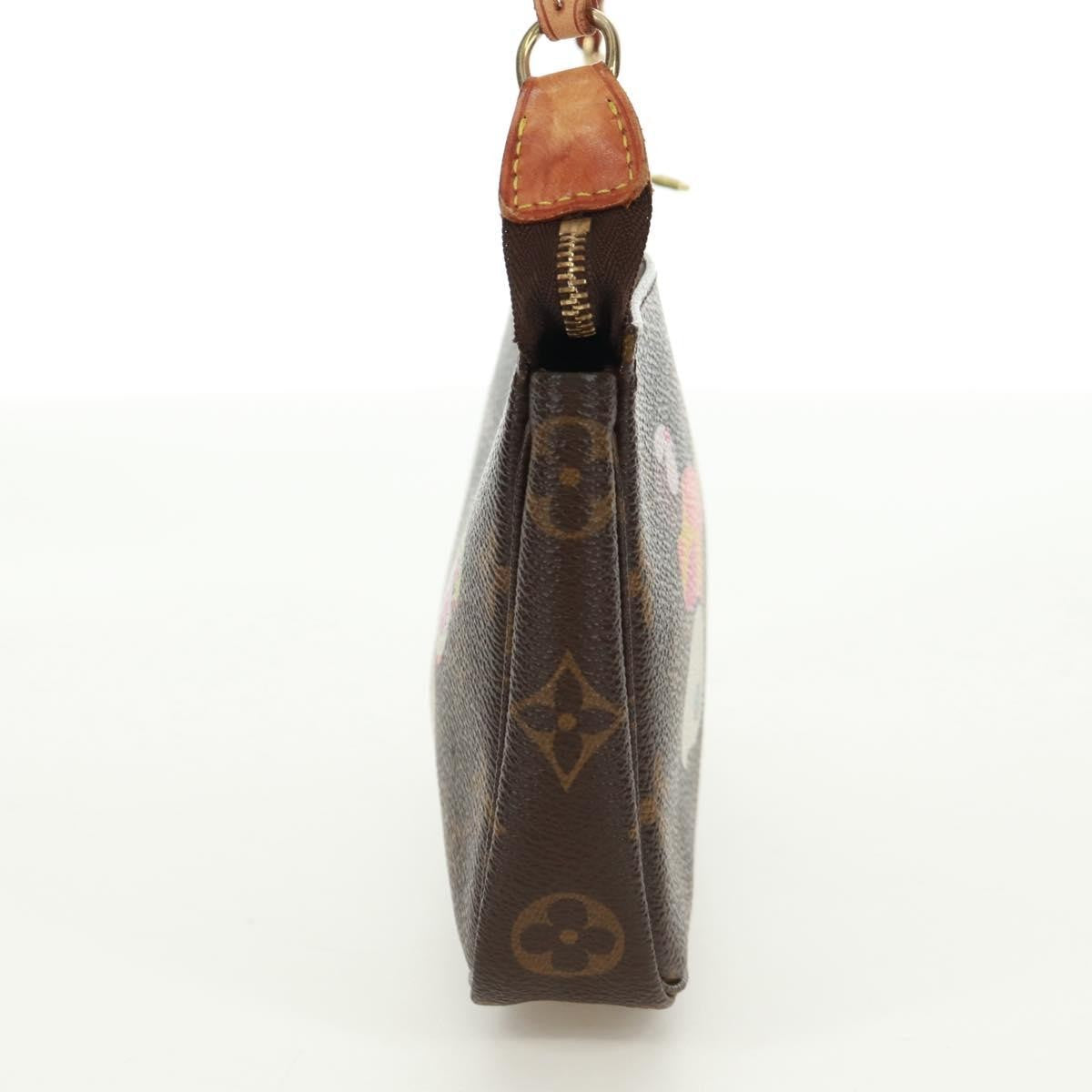 Louis Vuitton Pochette Accessoires Limited Edition Monogram Murakami Panda, BROWN, CANVAS, Clutche & pouche