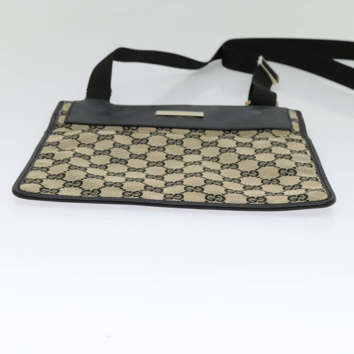 Gucci Front Pocket Messenger Canvas, BEIGE, CANVAS, Shoulder bag