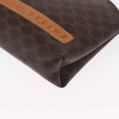Celine Macadam Pochette Canvas and Leather, BROWN, CANVAS, Clutche & pouche