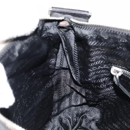 Prada Front Zip Messenger Bag Tessuto, BLACK, NYLON, Shoulder bag