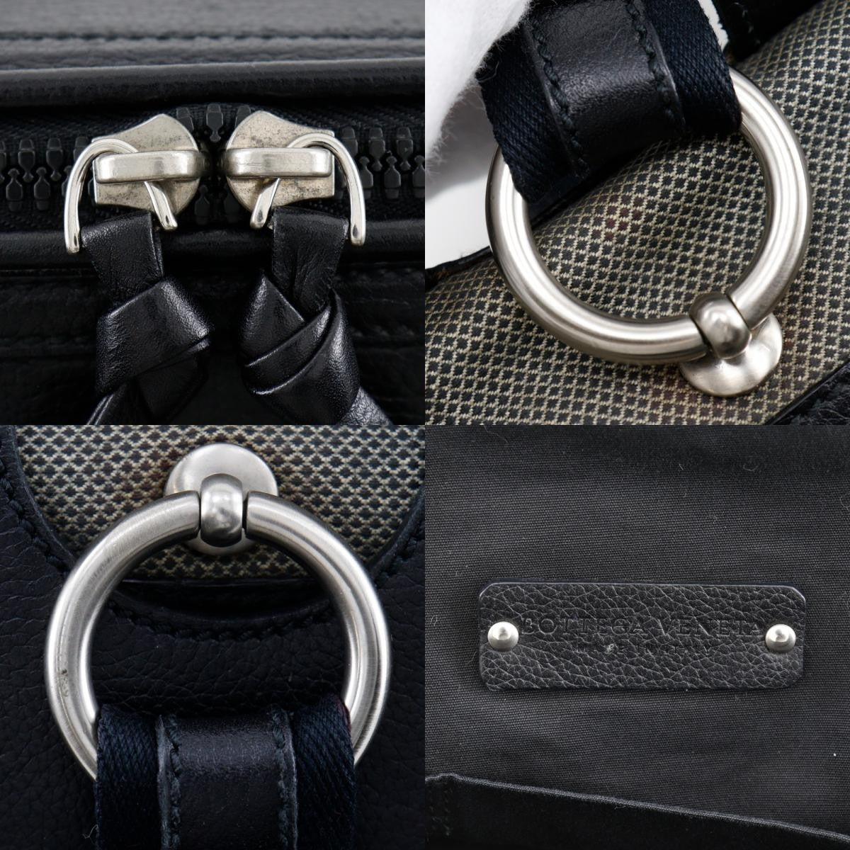Bottega Veneta Vintage handbag Leather, GRAY, CANVAS, Handbag