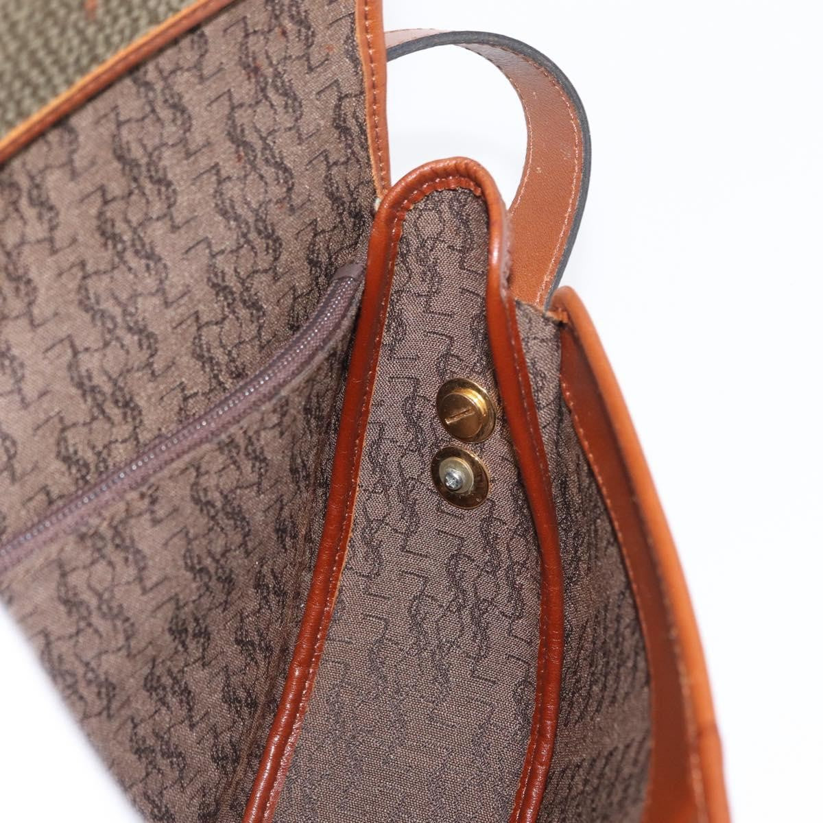 Saint Laurent Vintage Shoulder Bag Canvas, KHAKI, CANVAS, Shoulder bag
