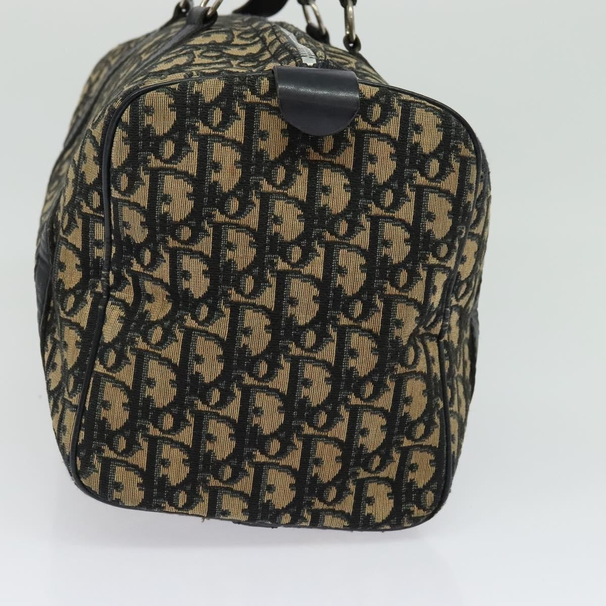 Christian Dior Vintage Trotter Boston Bag Diorissimo Canvas, NAVY, CANVAS, Handbag