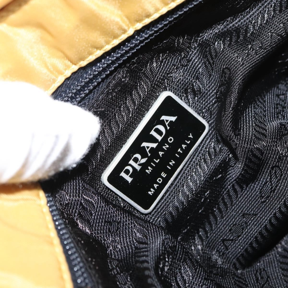 Prada Buckle Messenger Bag Tessuto, YELLOW, NYLON, Shoulder bag