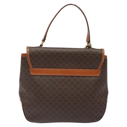 Celine Macadam Handbag Macadam with leather, BROWN, CANVAS, Handbag