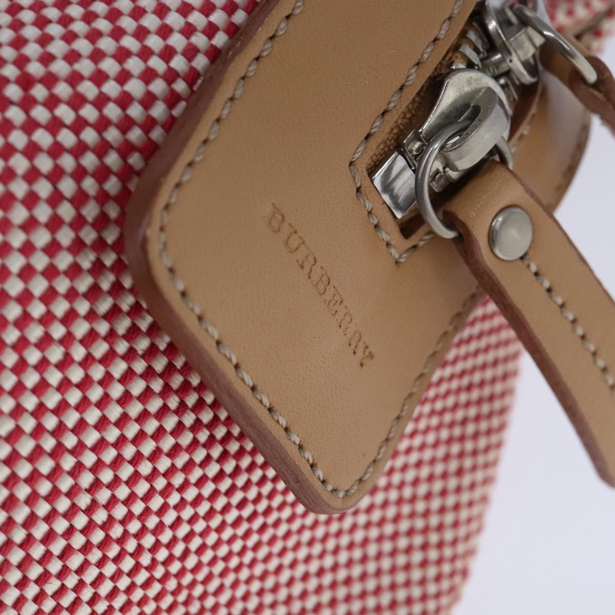 Burberry Vintage Handbag Canvas, RED, CANVAS, Handbag