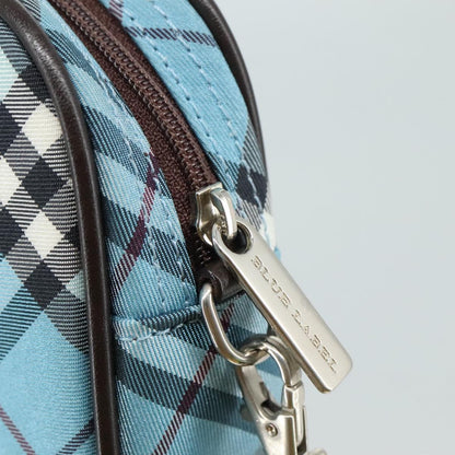 Burberry Nova Handbag Check Pattern, BLUE, NYLON, Clutche & pouche