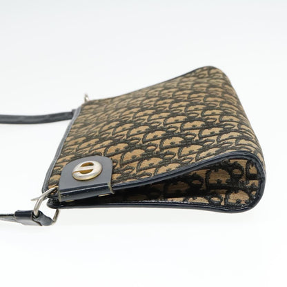 Christian Dior Vintage Trotter Shoulder Bag Canvas, NAVY, CANVAS, Shoulder bag