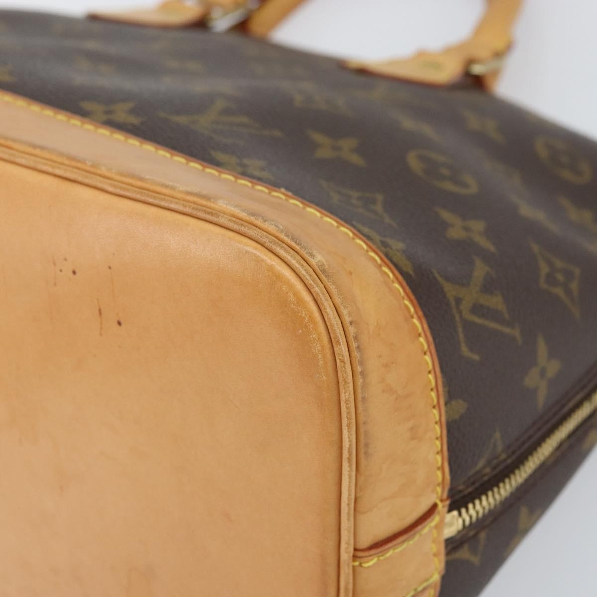Louis Vuitton Alma Handbag Monogram Canvas, BROWN, CANVAS, Handbag