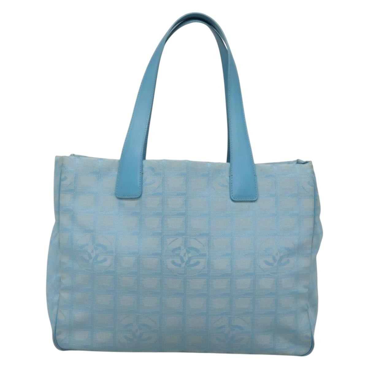 Chanel Travel Line Tote Nylon, BLUE, NYLON, Tote bag