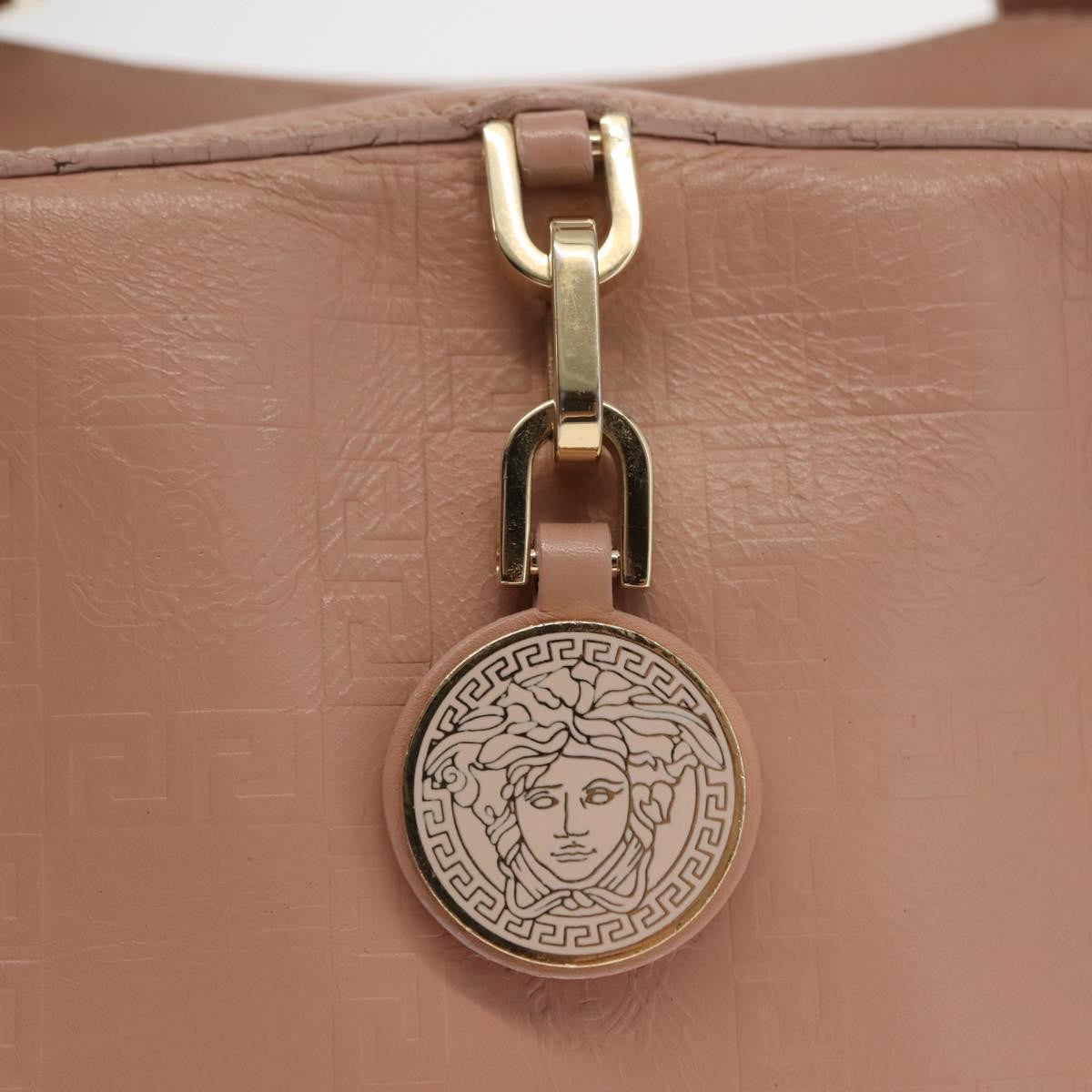 Versace Vintage Medusa Belt Bag Leather, PINK, LEATHER, Handbag