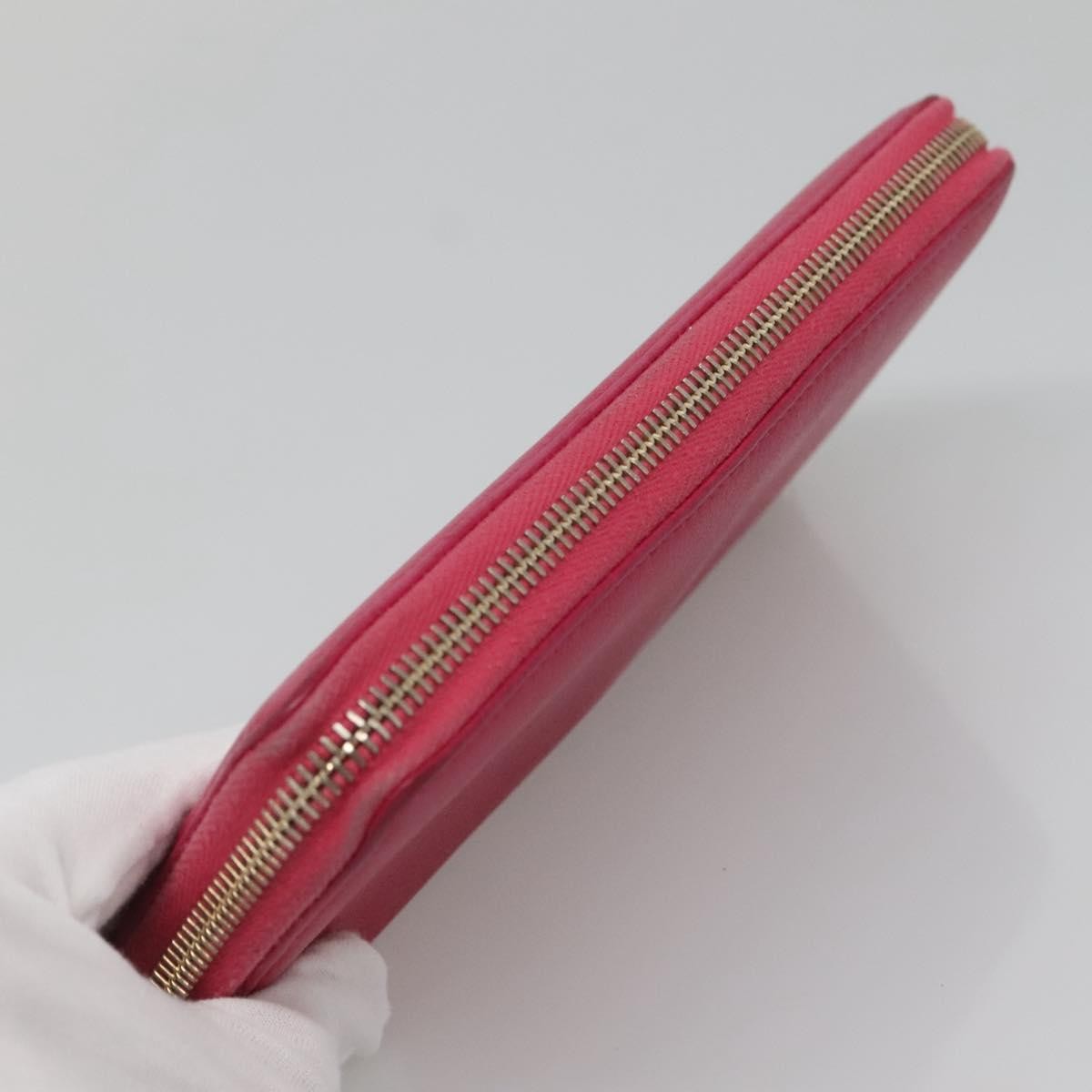 Saint Laurent Zipped Bifold Wallet Leather, PINK, LEATHER, Wallets