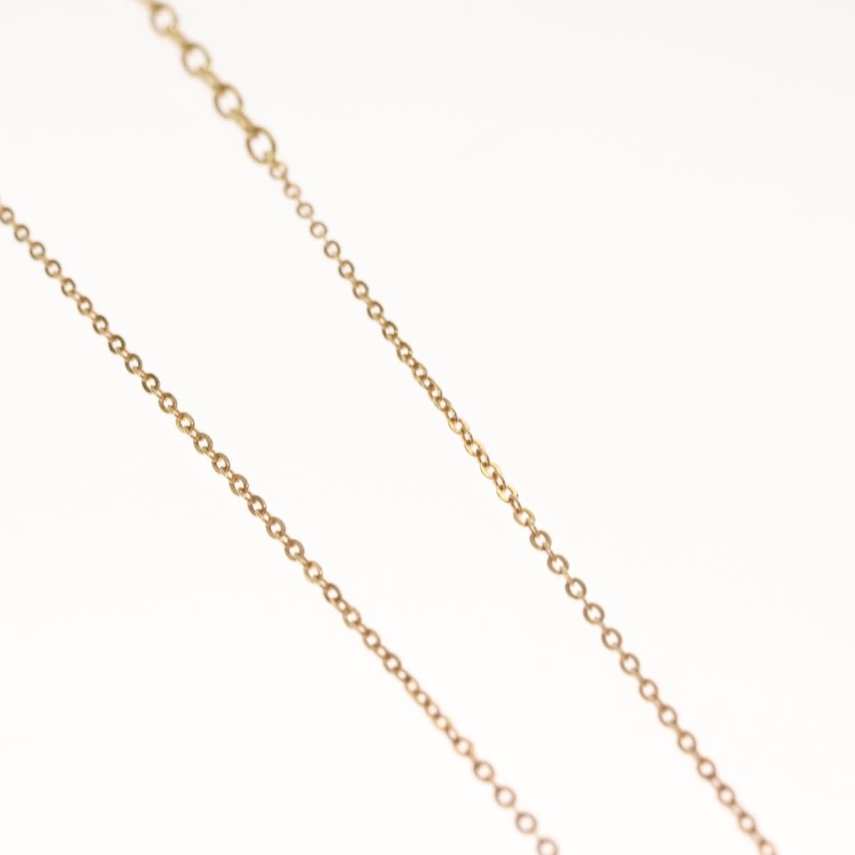 Christian Dior Vintage CD Pendant Necklace Metal with Crystals, GOLD, METAL, Necklace