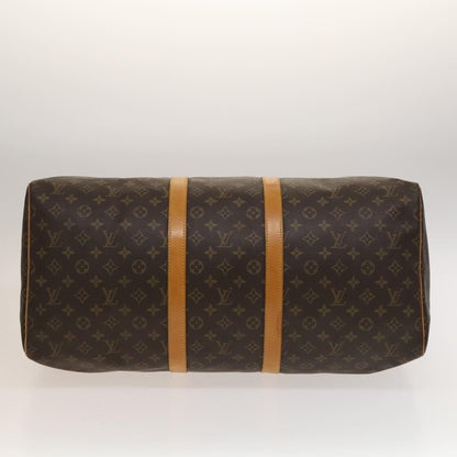 Louis Vuitton Keepall Bag Monogram Canvas, BROWN, CANVAS, Travel bag