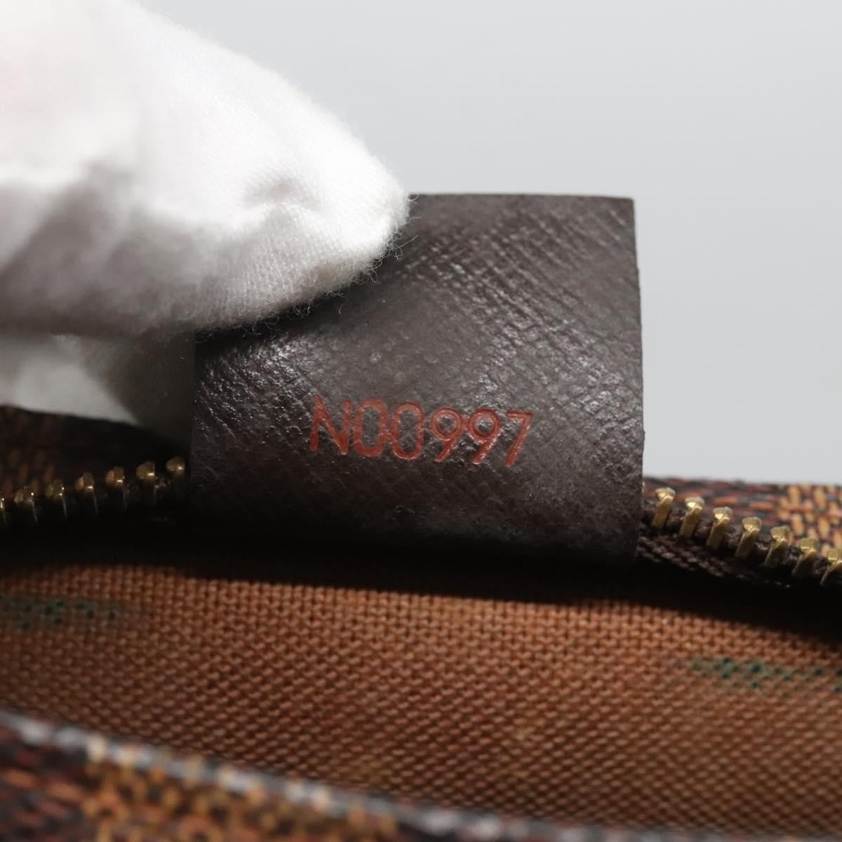 Louis Vuitton Trousse Make Up Bag Damier, BROWN, CANVAS, Clutche & pouche