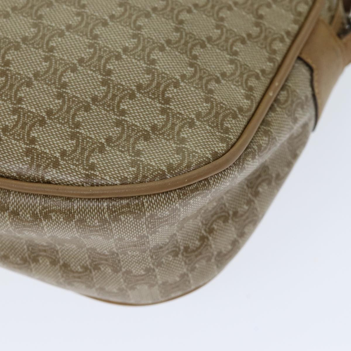 Celine Macadam Shoulder Bag PVC Leather, BEIGE, CANVAS, Shoulder bag